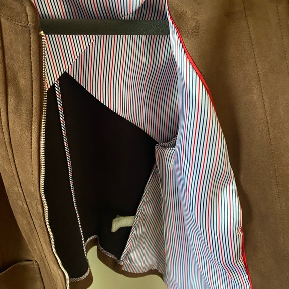 Tommy Hilfiger Faux Suede Jacket Ladies Sz 12 - Picture 6 of 9